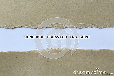 consumer behavior insights on white paper Stock Photo