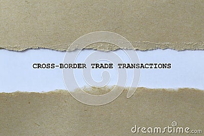 cross border trade transactions on white paper Stock Photo