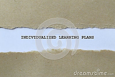 individualized learning plans on white paper Stock Photo