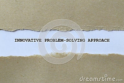 innovative problem solving approach on white paper Stock Photo