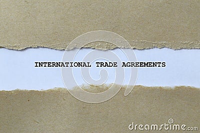 international trade agreements on white paper Stock Photo