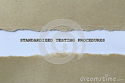 standardized testing procedures on white paper Stock Photo
