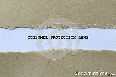 Consumer Protection Laws on white paper Stock Photo
