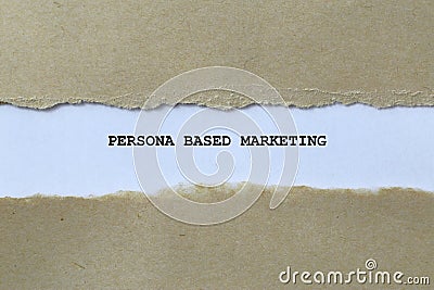 persona-based marketing on white paper Stock Photo