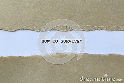 how to survive on white paper Stock Photo