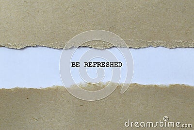 be refreshed on white paper Stock Photo