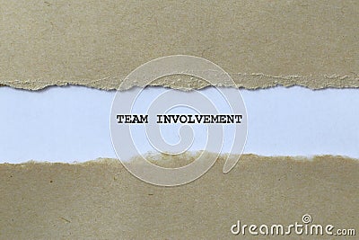 team involvement on white paper Stock Photo