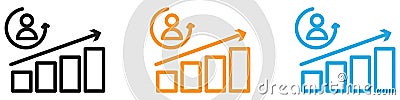lead conversion icon vector logo set collection for web app ui Vector Illustration