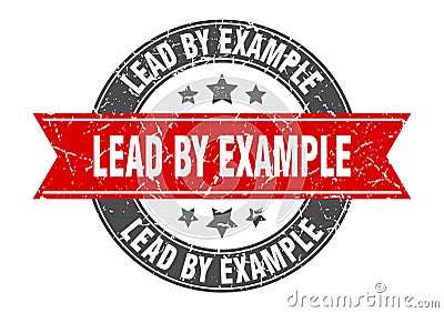 lead by example stamp Vector Illustration