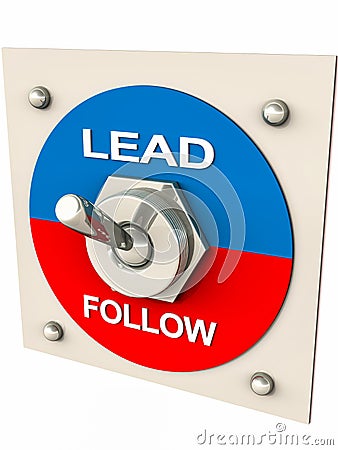 Lead or follow Stock Photo