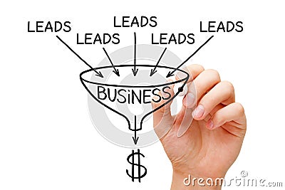 Lead Generation Business Sales Funnel Concept Stock Photo