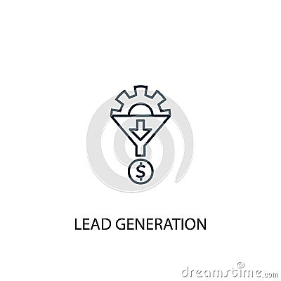 Lead Generation concept line icon Vector Illustration