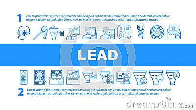 lead generation customer business landing header vector Stock Photo