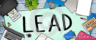 Lead Leadership Chief Team Partnership Concept Stock Photo