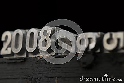 Lead letters Stock Photo