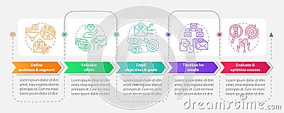 Lead nurturing campaign rectangle infographic template Vector Illustration