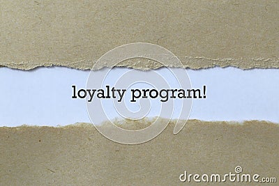 Loyalty program on paper Stock Photo