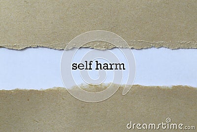 Self harm on paper Stock Photo