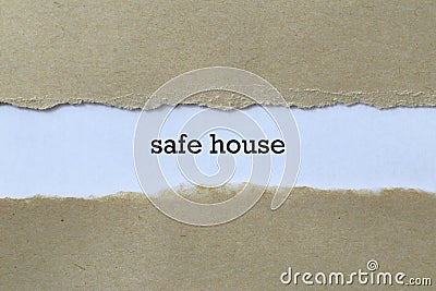 Safe house on paper Stock Photo