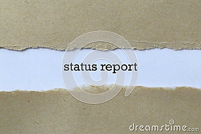 Status report on paper Stock Photo