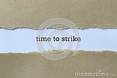 Time to strike on paper Stock Photo