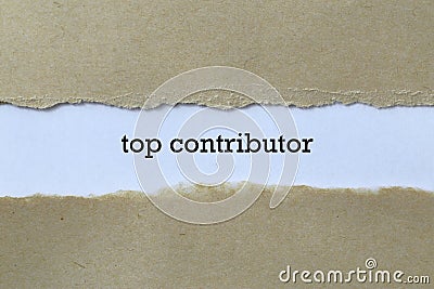 Top contributor on paper Stock Photo