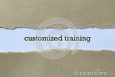 Customized training on paper Stock Photo