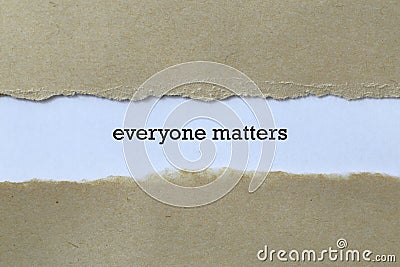 Everyone matters on paper Stock Photo