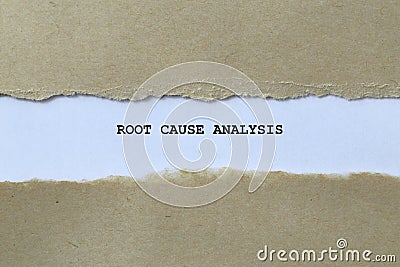 root cause analysis on white paper Stock Photo