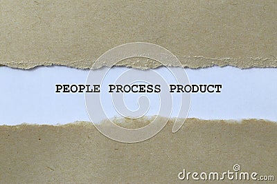 people process product on white paper Stock Photo