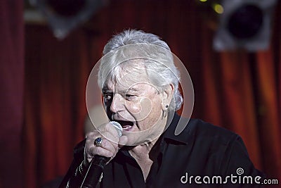 Lead singer Russell Hitchcock of Air Supply performs at B.B. Kin Editorial Stock Photo