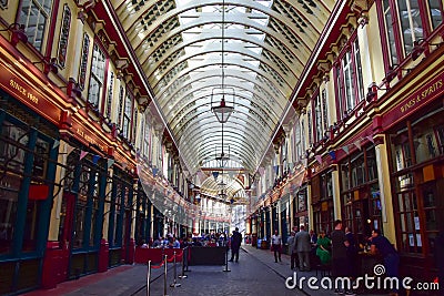 Leadenhall Market in the City of London, UK Editorial Stock Photo