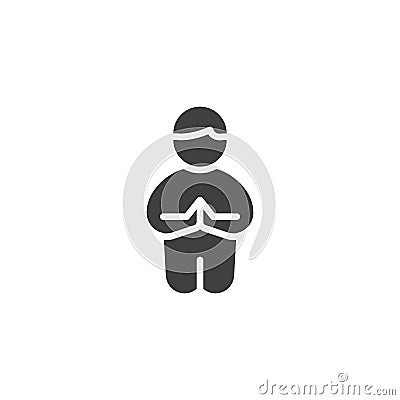 Leader humility vector icon Vector Illustration