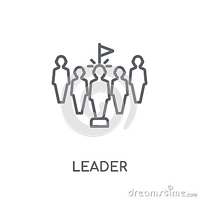 Leader linear icon. Modern outline Leader logo concept on white Vector Illustration