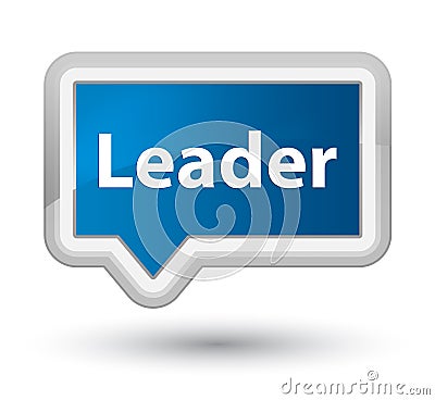 Leader prime blue banner button Cartoon Illustration