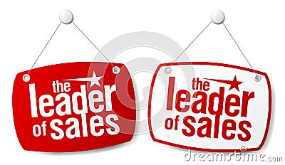 The leader of sales signs. Vector Illustration