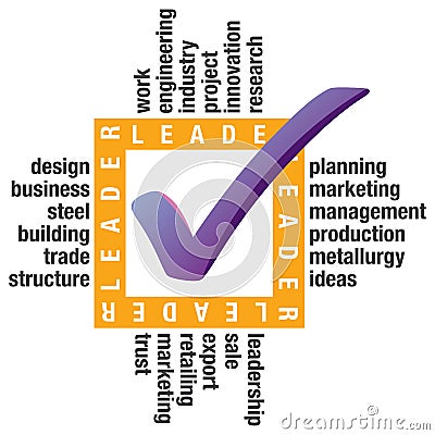 LEADER - Word collage background Vector Illustration
