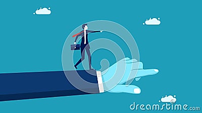 Leaders pointing in the direction of success. Business decisions or leadership. business advice Vector Illustration
