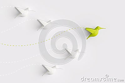 Leadership concept from colorful airplane with creativity Stock Photo