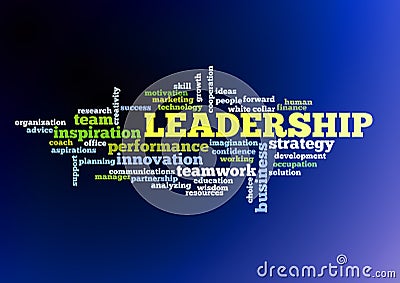 Leadership concept word cloud Stock Photo