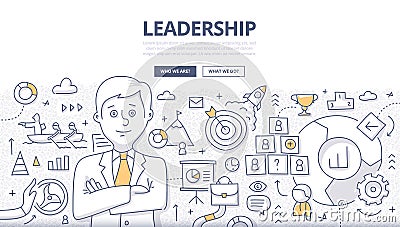 Leadership Doodle Concept Vector Illustration