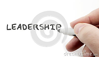 Leadership on Dry Erase Board Stock Photo