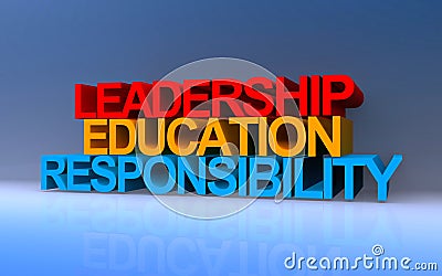 leadership education responsibility traffic sign on blue sky Stock Photo