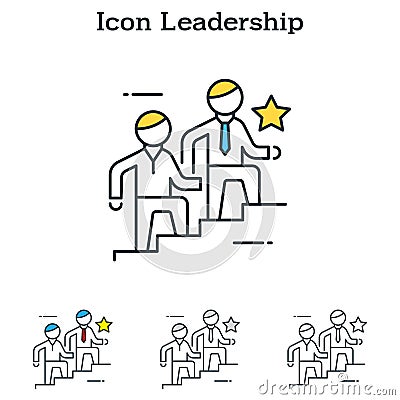 Leadership flat icon design for infographics and businesses Vector Illustration