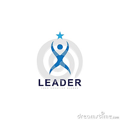 leadership logo success logo and education logo vector. Vector Illustration