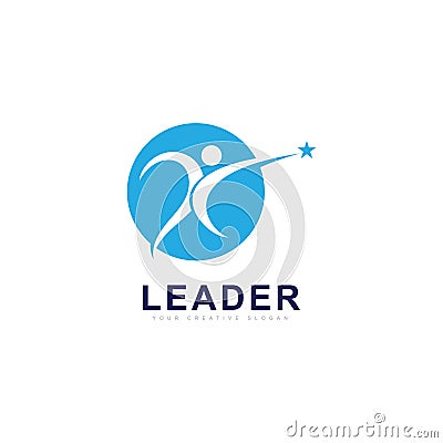 leadership logo success logo and education logo vector. Vector Illustration