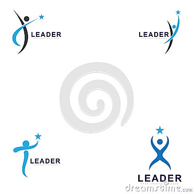 leadership logo success logo and education logo vector. Vector Illustration