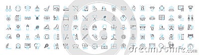 Leadership and management vector line icons set. Leadership, Management, Directive, Directive-Leadership, Autocratic Vector Illustration