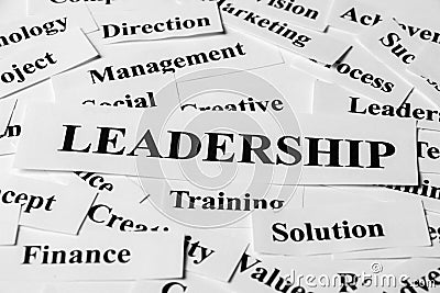 Leadership And Other Related Words Stock Photo