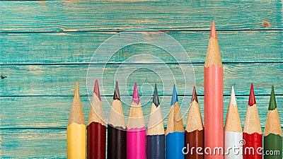 Leadership Pencil Standing Stock Photo